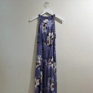 OneTheLand Floral Halter Maxi Dress